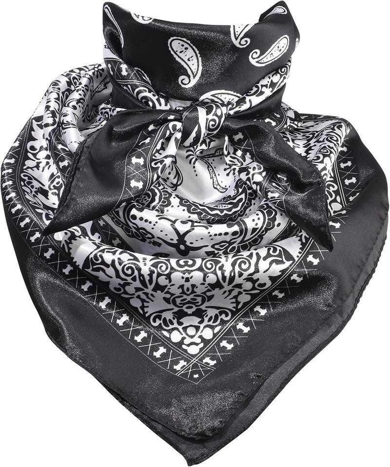 Molans 35 Inch Solid Color Wild Rag, Pure Cowboy Bandanas Oversize Western Neckerchief Bolo Head Scarf for Men Women - Image 1